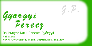 gyorgyi perecz business card