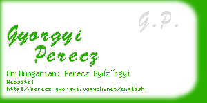 gyorgyi perecz business card